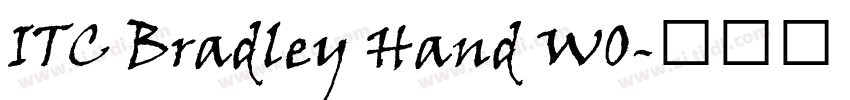 ITC Bradley Hand W0字体转换